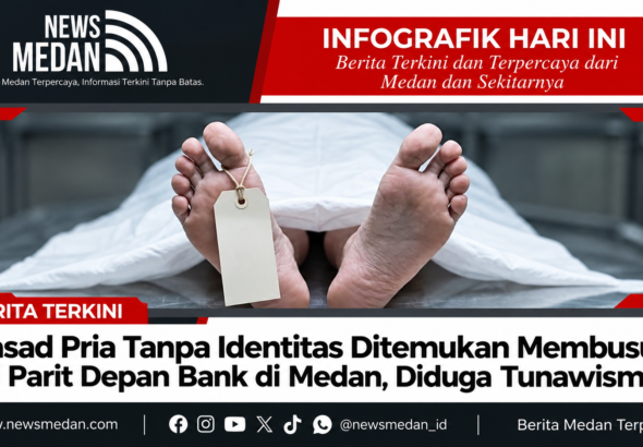 Infografik Jasad Tanpa Identitas di Medan